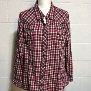 Old Navy Fushia/Black Blouse XXL